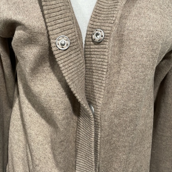 Banana Republic long draw-string waist hooded wool blend sweater. - Picture 5 of 8